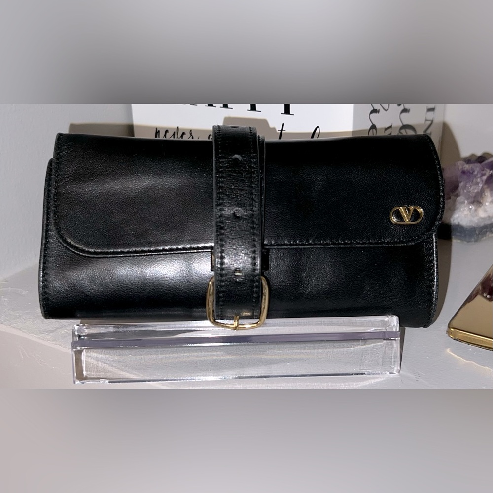 EUC Unique Valentino Couture roll pouch with belt closure!